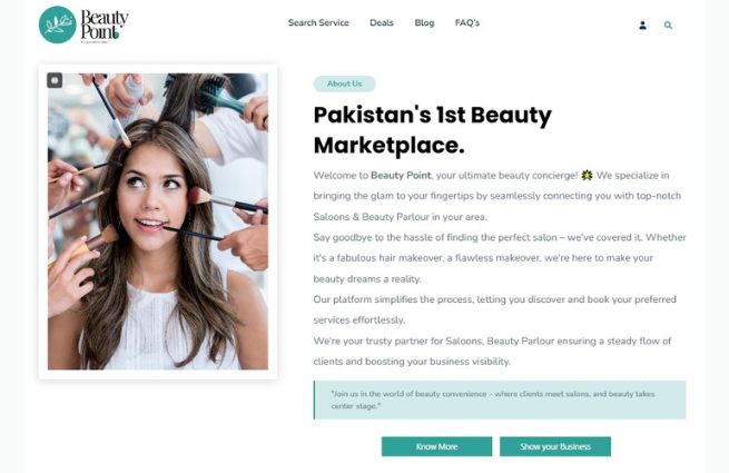 Beauty point – SaaS Marketplace Development (Nuxt.js, Vue.js, Laravel)