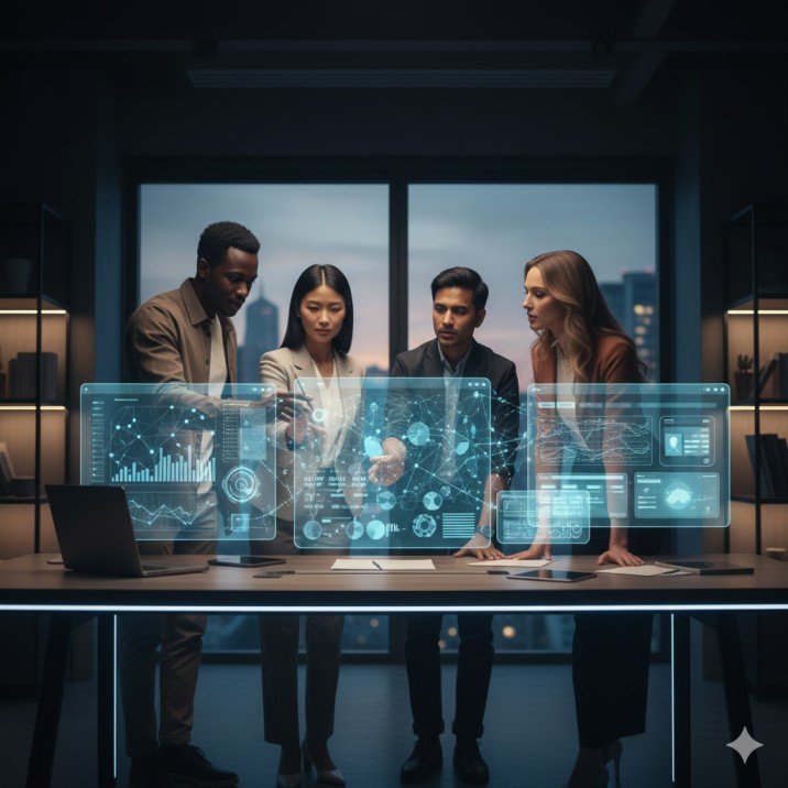 Agency team using AI website builder USA tools for modern web development projects