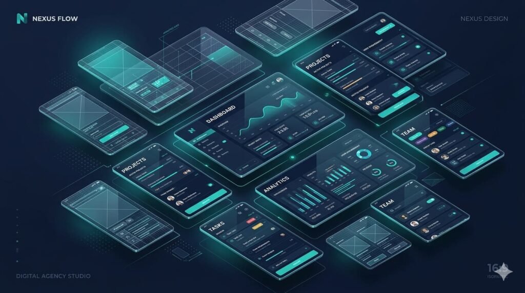 Professional UI/UX design services in the USA — mobile app and web interface design by Capslock Agency